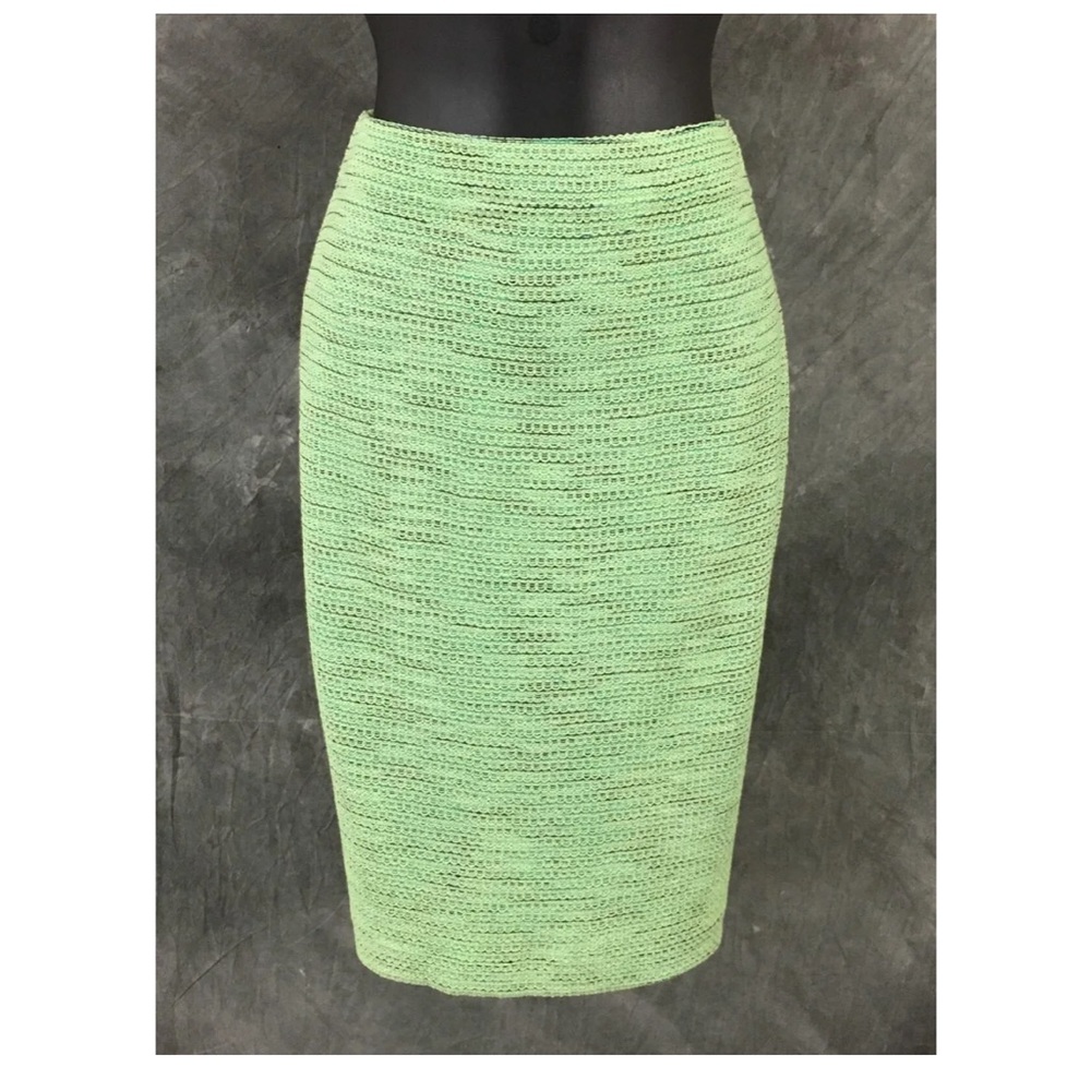 ST.John By Marie Gray Plus Size Curve Neon Green Spring Summer Pencil Sk…